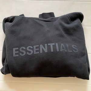Essentials black hoodie size M